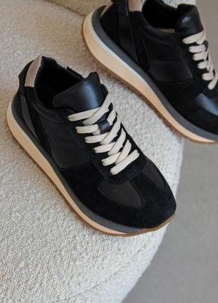 Кроссовки с натуральной кожи и замши