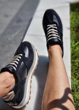 Кроссовки с натуральной кожи и замши