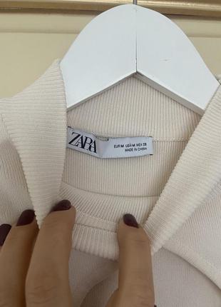 Сукня zara в рубчик з вирізом2 фото