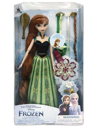 Anna hair play doll классическая анна с аксессуарами для волос frozen disney2 фото