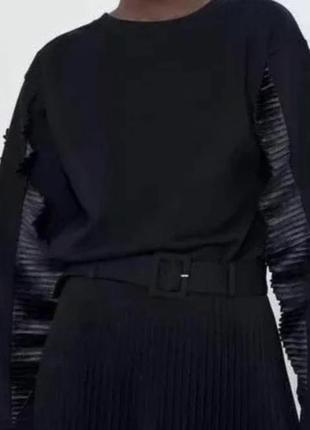 Кофта с объемными рукавами zara