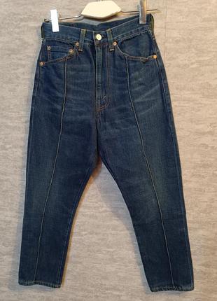 Новые джинсы мом высокая посадка levis vintage clothing 701 big e selvedge селвидж talon 42 zipper6 фото