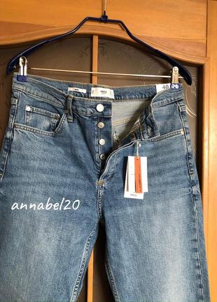 Синие джинсы зауженные слим slim fit mango4 фото
