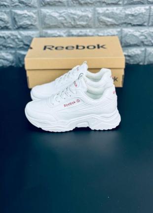 Женские кроссовки Classic reebok белые6 фото