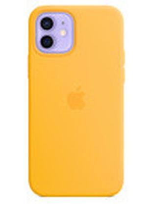 Чохол apple оригінальний silicone case with magsafe  для apple iphone 12/12 pro(sunflower)жовтий