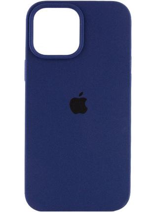Чохол silicone case full для apple iphone 14 pro (6.1") синій / deep navy