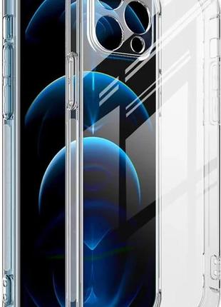 Прозрачный чехол (противоударный) для apple iphone 11 pro clear case lux с защитой камеры