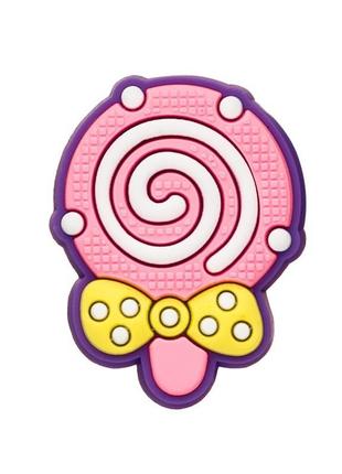 Джибітси для кроксів 0136 «льодяник рожевий» 1 шт.