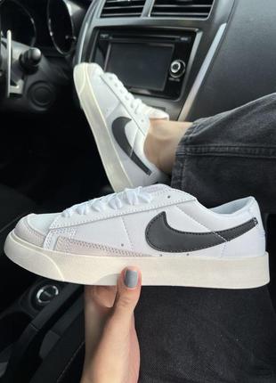 Nike blazer vintage white black5 фото