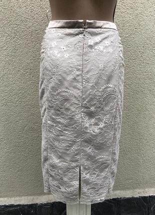 Костюм,юбка карандаш-блуза,кружево,гипюр,премиум бренд,4 фото