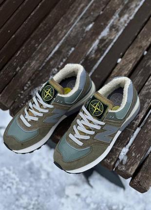 New balance 574 legacy x stone island4 фото