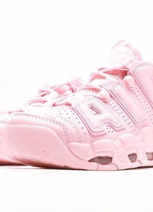 Женские кроссовки nike uptempo pink 2024 / найк аптемпо розовые высокие демисезонные весенние, летние, осенние новинки обувь 20245 фото
