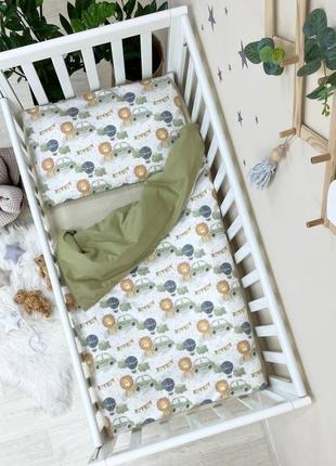 Комплект сменного постельного белья в кроватку для новорожденного6 фото