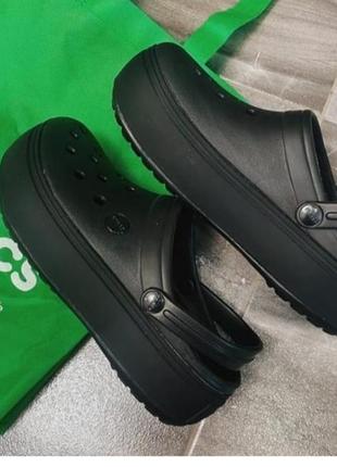 Крокси crocs platform black1 фото