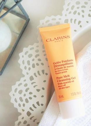 Очищуючий гель для обличчя clarins pure melt cleansing gel with marula