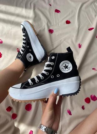 Женские кеды converse run star hike hi ‘black’