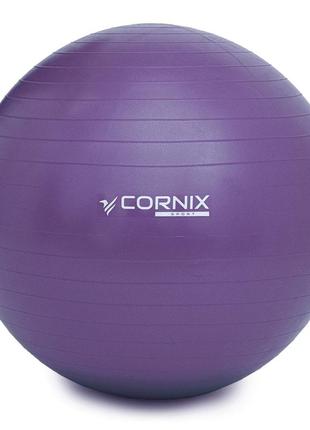 М'яч для фітнесу (фітбол) cornix 55 см anti-burst xr-0016 violet5 фото