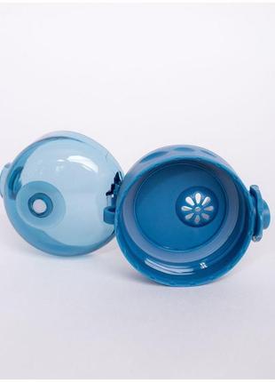 Спортивная бутылка для воды 780 мл с поилкой/защитой от открытия hello water – синяя5 фото
