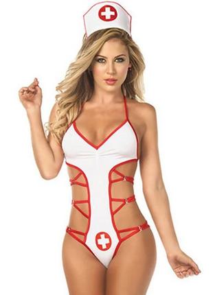 Жіноча нижня білизна комплект костюм комплект для рольових ігор медсестра боді1 фото