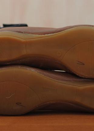 Коричневые кожаные балетки, туфли clarks, 40 размер. оригинал4 фото
