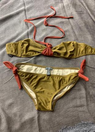 Beach panties италия горчичный купальник бандо m5 фото