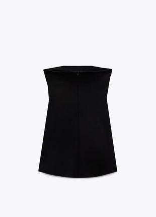 Zara | трикотажное мини платье с открытыми плечами 🖤6 фото