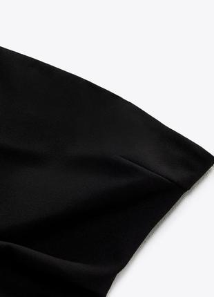 Zara | трикотажна міні сукня з відкрити плечима 3180/332 🖤7 фото
