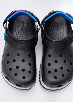 Крокс классик хайкер клог платформа черные сабо crocs classic hiker clog black9 фото