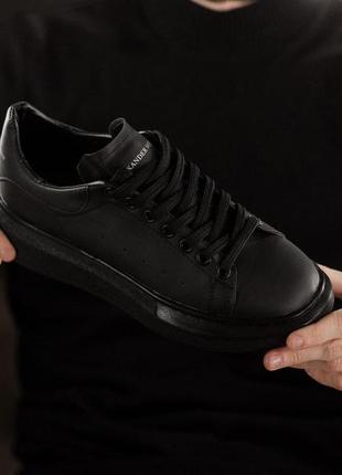 Кроссовки мужские черные alexander mcqueen кеды мужские демисезонные прошитые