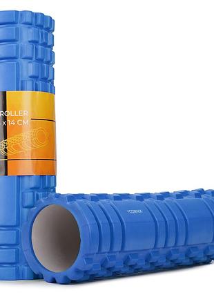 Масажний ролик cornix eva 45 x 14 см (валик, роллер) xr-0039 blue