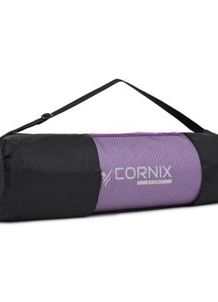 Килимок спортивний cornix nbr 183 x 61 x 1 cм для йоги та фітнесу xr-0093 purple/purple5 фото