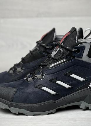 Зимние кожаные ботинки, кроссовки термо, adidas clima gore-tex denim4 фото