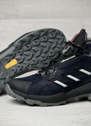 Зимние кожаные ботинки, кроссовки термо, adidas clima gore-tex denim6 фото