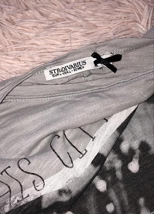 Кофта-футболка stradivarius. сіра кофта-футболка бренд stradivarius5 фото