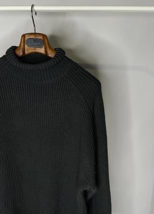 Cos женский теплый вязаный шерстяной свитер темно серого цвета m-l4 фото