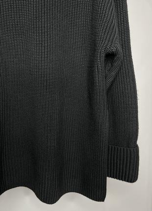 Cos женский теплый вязаный шерстяной свитер темно серого цвета m-l6 фото