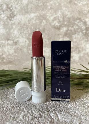 Помада для губ dior rouge dior velvet (сменный блок)1 фото