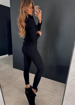 Новый женский спортивный костюм на весну лосины+кофта5 фото