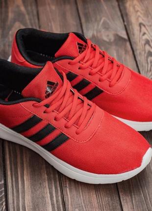 Кросівки adidas run red літні кроси адідас в сіточку1 фото