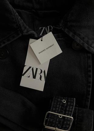 Джинсовый тренч zara denim collection2 фото