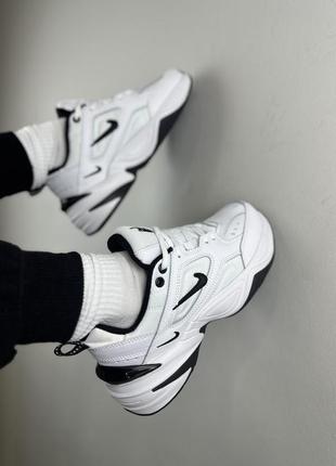 Кроссовки nike m2k tekno white black белые женские / мужские