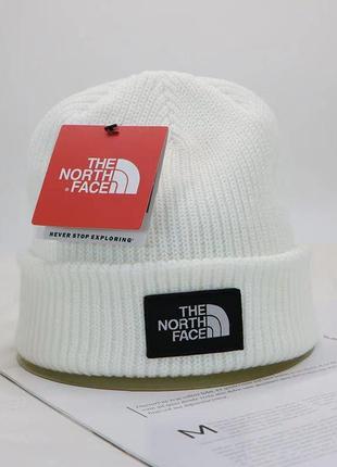 Шапка the north face теплая tnf черная белая