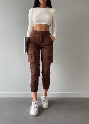 Женские джинсы карго туречня 100% коттон1 фото