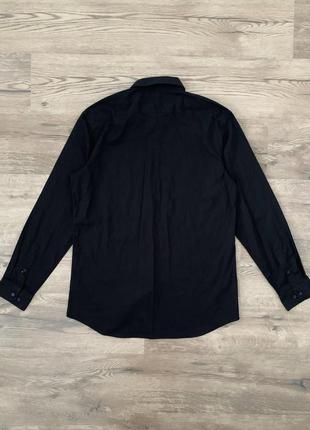 Чорна класична сорочка taylor &amp;wright regular3 фото