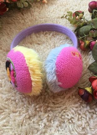 Теплі навушники на вушки для дівчинки весна осінь меховые наушники для девочки демисезонные разноцветные