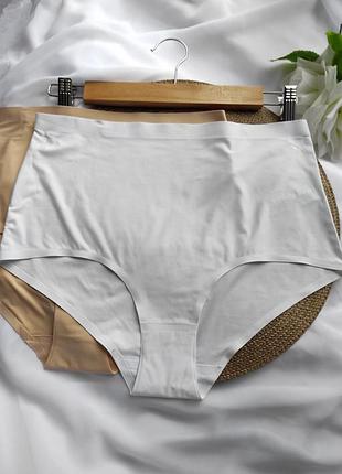Білі високі трусики максі з мікрофібри безшовна білизна якісна primark трусики білизна сліпи