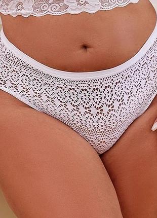 Набор 2 шт батальные кружевные трусы на большие размеры