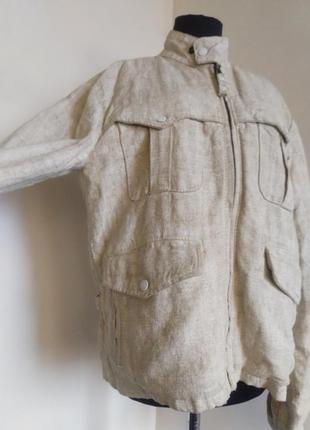 Снижка дня!!дизайнерский мужской льняной бомбер от herrlicher, hilfiger, m/l