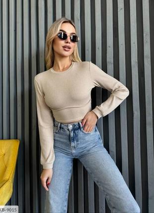 Стильный топ рубчик3 фото