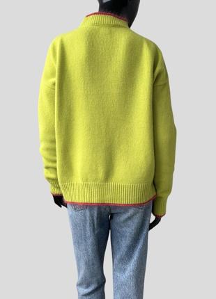 Шерстяной объемный свитер marni италия люкс бренд с высоким воротником свободного кроя оверсайз5 фото